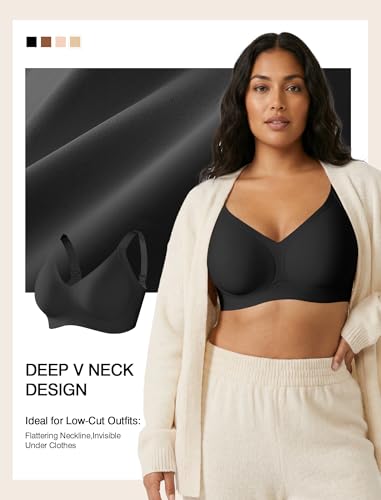 Image of Jelly Wireless Bras for Women No Underwire Push Up Seamless Full Coverage Bralettes Support Lift Everyday Bra