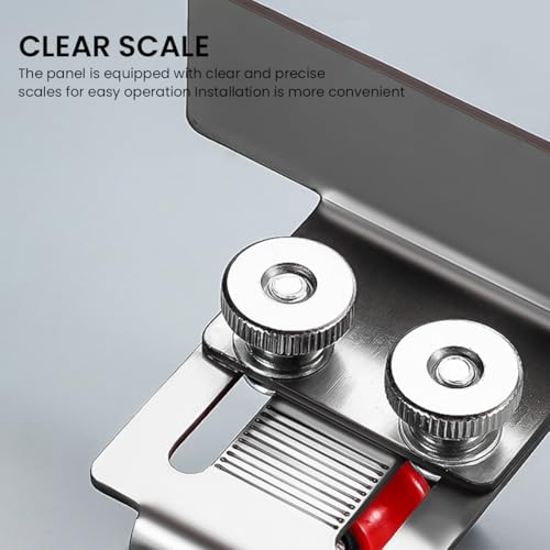 Image of Serplex Floor Cabinets Frame Install Clamp, Cabinet Mounting Support Stainless Steel Support Arm Cabinet Door Mounting Jig for Hidden Door Install, Adjustable Stainless Steel Doors Installation Clamp
