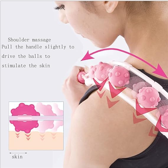 Body Muscle Rope 7 Wheel Back Massage Roller Massage Used for Soothing Back and Waist Roller Tool Rope Manual Masage Belt Roller Rope Muscle Roller Tool Body Muscle Rope 7 Wheel Back Massage Roller Massage Used for Soothing Back and Waist Roller Tool Rope Manual Masage Belt Roller Rope Muscle Roller Tool