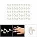50Pcs/Set Polish Gel Nail Chart Ring, Flower Butterfly Manicure Tip for Nail Art Color Display Tool Color Display Ring For False Nail Art Polish Gel Tips Nail Display Ring (Beige