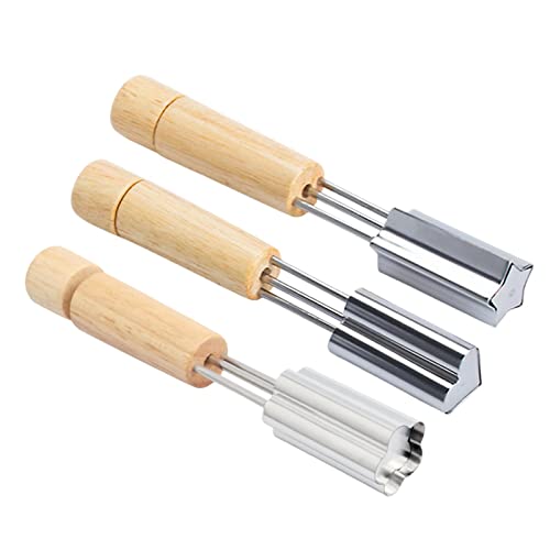 Cortador De Galletas Y Frutas, Juego De 3 Piezas con Forma De Cortador De Verduras, Juego De Cortadores De Galletas De Tamaño De Acero Inoxidable, Lindo Molde para Sellos De Frutas con Mango De M