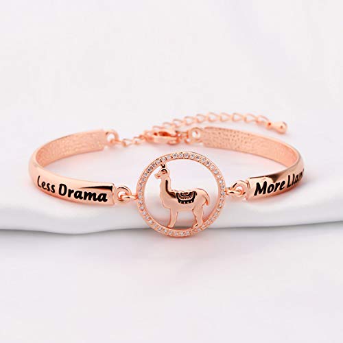 Llama Bracelet Gift Alpaca Pendant Bracelet No Drama Llama Jewelry3