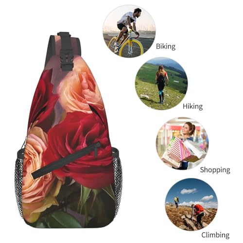 Bolso cruzado unisex negro para viaje y senderismo miniatura 5