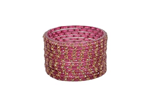 Image of Swara Creations Glass Bangles set for Women | Zirconwork Golden Raindrops Bangles Collection | Ethnic, Festive & Special Occassions(12Pcs)(SKU287)