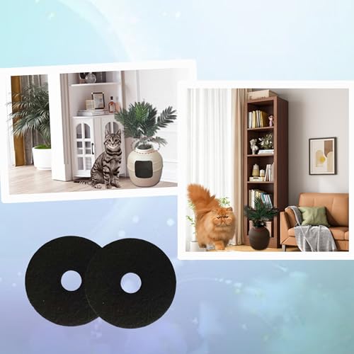 Qzbhct Pacote com 6 filtros de carvão ativado para vasos de areia ocultos para gatos, almofadas apar