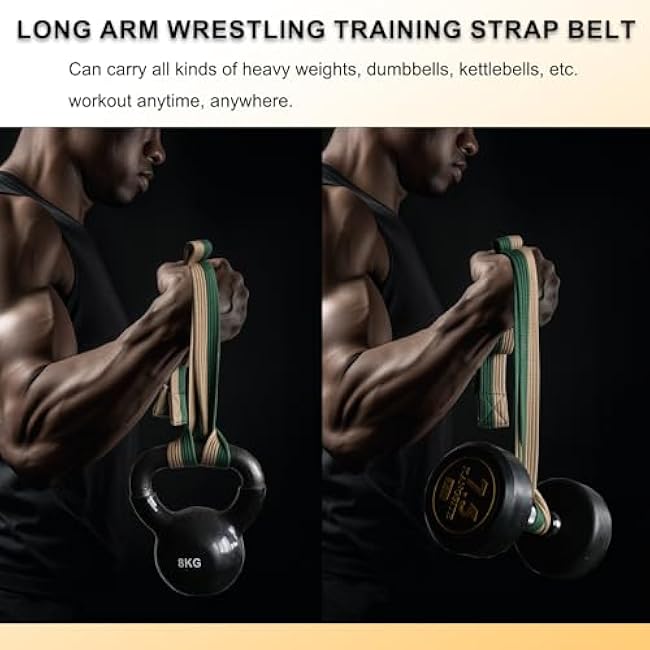 Multifunction Arm Wrestling Pronation Belt Strap, with Stainless Steel Triangle Buckle - Versatile 79 Non-Slip & Durable Strap, Pronation and Back Pressure Forearm Strength Training Equipment
