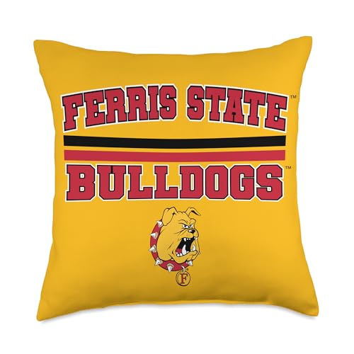 Ferris State Bulldogs | Official NCAA University | NAFPFER01 Throw Pillow