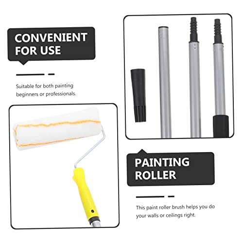 Rodillo de pintura desmontable mango extensible herramienta paredes techos interiores 4