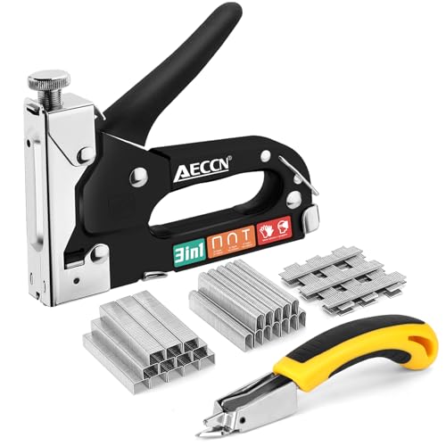 3 in 1 Heavy Duty Staple Nail Steel Gun Kit con pinze 2100, pinze per rivestimento per materiale di fissaggio, decorazione, carpenteria, mobili, porte e finestre - nero 3 in 1 Heavy Duty Staple Nail Steel Gun Kit con pinze 2100, pinze per rivestimento per materiale di fissaggio, decorazione, carpenteria, mobili, porte e finestre - nero