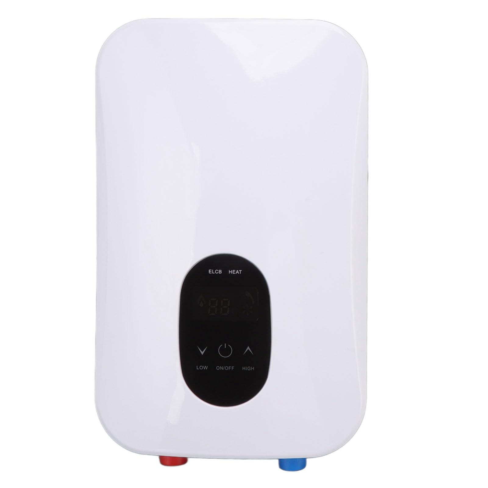 Fdit Calentador de Agua sin Tanque, Calentador Eléctrico Instantáneo | Calentador de Agua Instantáneo 220V, ABS y Acero Inoxidable, 30-55°C