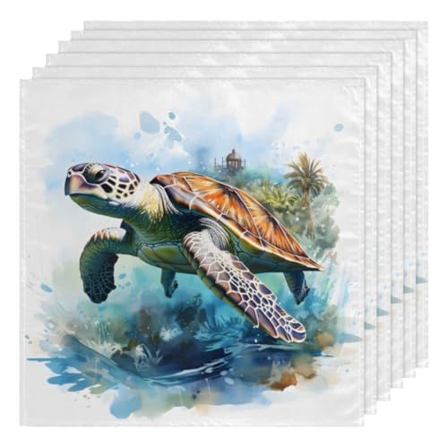 Set de 6 Servilletas de Tela 50.5x50.5 cm Multicolor miniatura 1