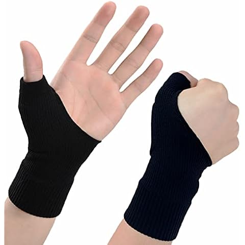 Thumb Wrist Arthritis Gloves (2Pcs), Elastic Compression Sleeves Fingerless Glove with Gel Pad for Arthritis,Tendonitis,Carpal Tunnel,Rheumatoid,Typing, Breathable Compression Gloves for Women & Men Cover