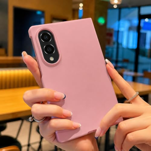 Image of amazon basics Slim Matte Hard PC Back Cover Case for Samsung Galaxy Z Fold 8 with Integrated Hinge Protection and Smooth Anti-Fingerprint Finish (Midnight Pink)