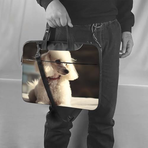 Maletín para laptop 14 pulgadas unisex con diseño French poodle miniatura 2