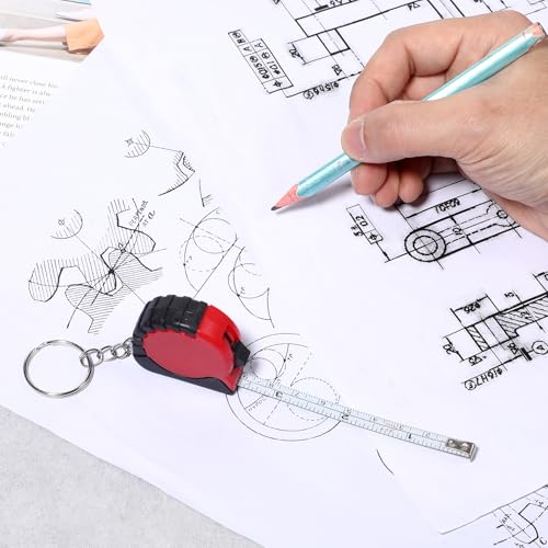 Cintas métricas mini retráctiles 4 piezas 3 pies con bloqueo miniatura 5