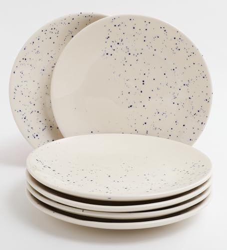 Image of miah decor Ceramic Dinner Plates Set of 6 Handcrafted Dining Plates Full Plates for Home Kitchen and Restaurant Microwave Dishwasher Safe Size 10 Inches