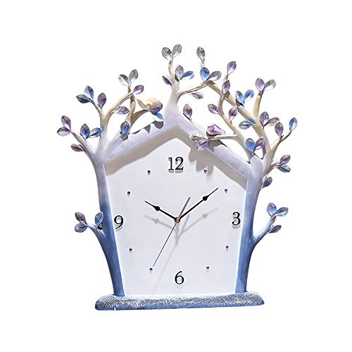 Horloge Murale Arbre Maison relief bois sculpture main design nature
