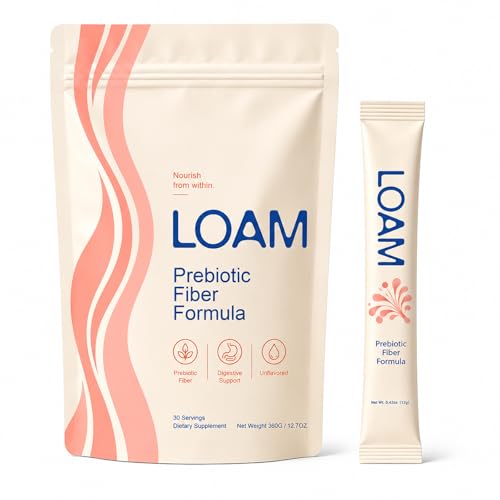 Loam Fiber Loam prebiotic Fiber Formula 6 in 1 Source Fiber Blend Daily Digestive Support 30 Servings