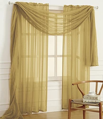 Cortina Transparente Joyswahl - Velo Con Estampado Quemado, Trabillas En V, 140x140 Cm, Poliéster/viscosa