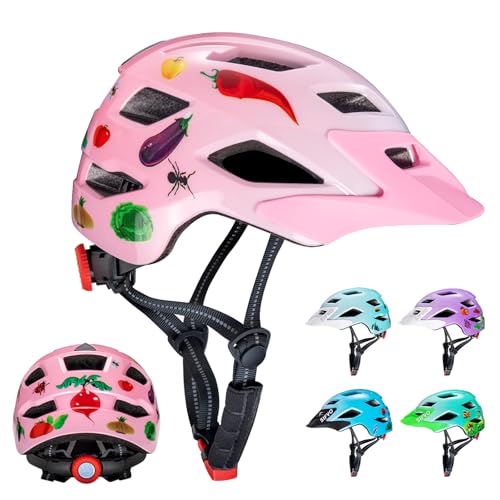Kids Helmet, SIFVO Kids Bike Helmet Boys and Girls Bike Helmets with Cool Visor Helmet for Kid 5-14, Kid Bike Helmets Youth Bike Helmet Adjustable & Lightweight 50-57cm