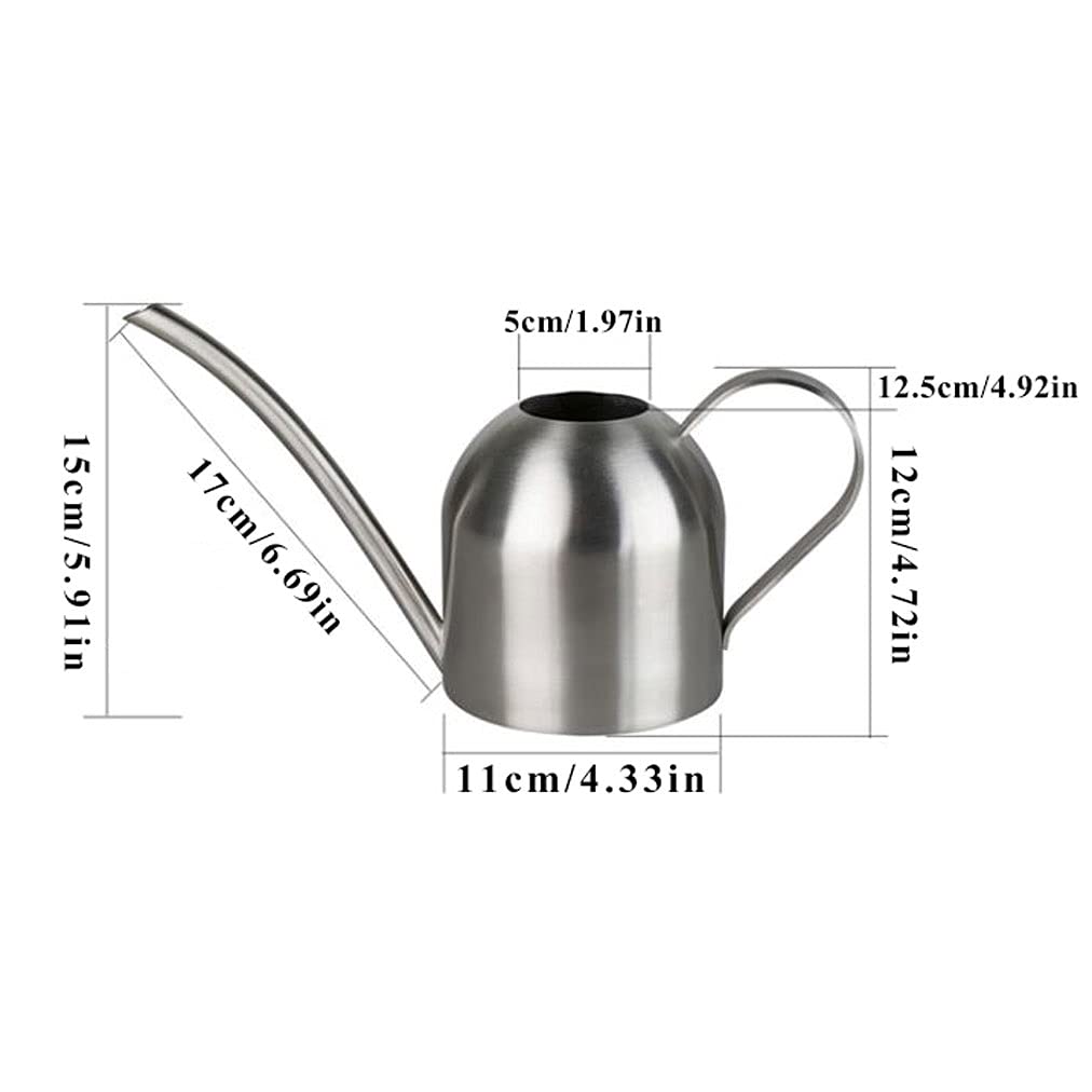 Liudan Konewka ze stali nierdzewnej długa wylewka, mały donica, złote małe konewki do sukulentów bonsai, puszka na wodę 900 ml (kolor: Złoty)