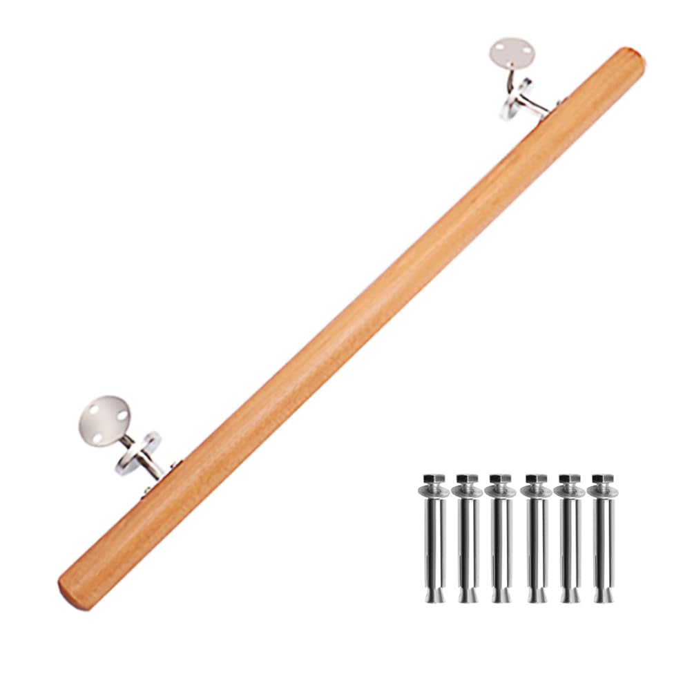 Buy INMOZATA Handrails for Stairs, 100CM/3.4FT Wooden Stair Banister