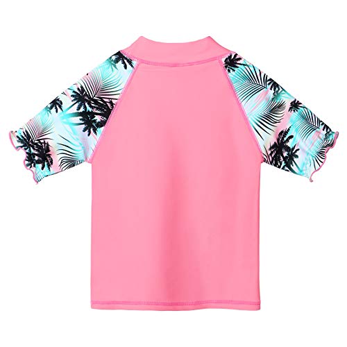 Image of TFJH E Girls Short Sleeve Swimwear Two Piece Swimsuit UPF 50+ Rash Guard Sets UV 3-12Y