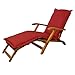 Produktbild IND-70436-AUDC Deck Chair Auflage Premium, extra dicke Polsterauflage für Liegestuhl mit Reißverschluss, 190 x 50 x 9 cm, Rot