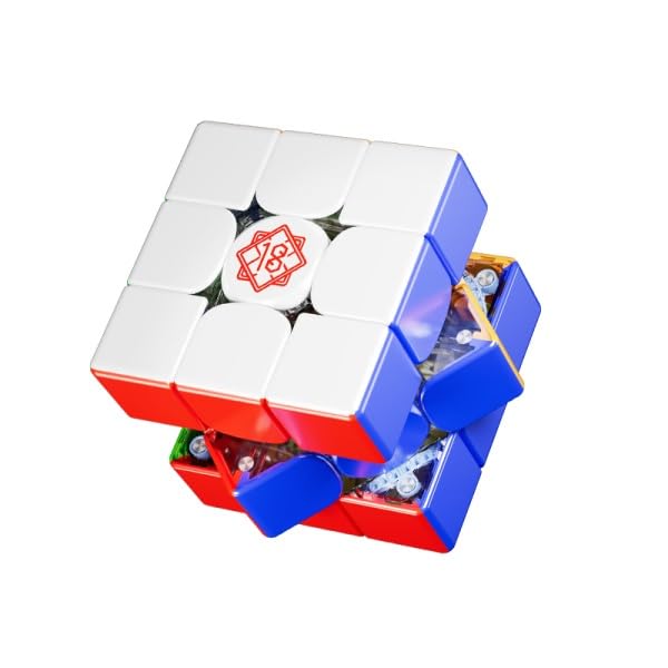 Moyu Super Weilong V2 18th Anniversary Edition 3x3 Magnetic MagLev Speed Cube 20 Magnetic Ball Cores with Dual Adjustment Magnetic System