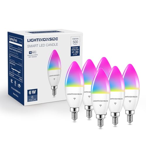 Lightinginside E12 Smart Bulb 60W Equiv RGBCW, No Hub