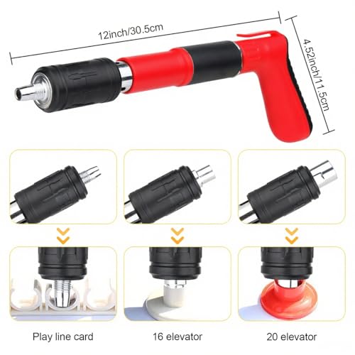 Image of SONEE Concrete Nail Gun Kit, 5 Speed Adjustable Manual Nail Gun for Concrete, Woodworking Decoration Nailer Gun, Wall Fastening Tool (Red)