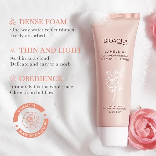 Skincare Gift Set For Teenage Girls, Camellia Extract Skin Care Sets & Kits With Cleanser-Serum-Toner-Cream-Facial Kit - Image 2