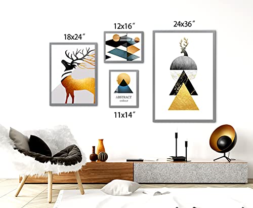 Jd Concept Wood 11X14 Grey Picture Frame 5 Pack - Gallery Wall Frame Set - Suitable For Horizontal And Vertical Hanging 11 X 14 Poster Photo #TOP6