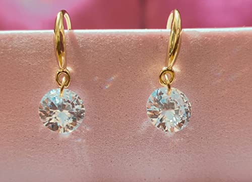 Image of Nilu's Collection Enchanting Light Weight Cubic Zircon Crystal Drop Earrings for Women and Girls, for Daily Use, Office Use