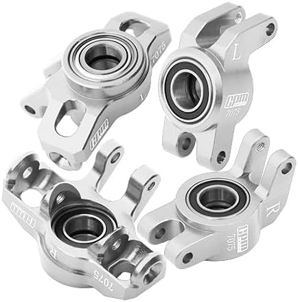 GPM 7075 Alloy Front Steering Block+Rear Hub（Larger Inner Bearings） for ARRMA 1/14 Mojave Grom Mega 380 Brushed 4X4 Small Scale Desert Truck Rtr-Ara2104 LOSI 1/12 Nascar