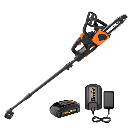 Worx WG323 20V Cordless Pole Saw with Auto-Tension