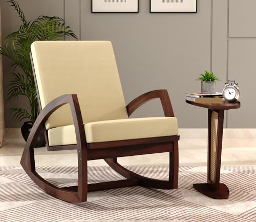 Image of CRAFT D ARTS Sheesham Wood Rocking Chair for Adults, Wooden Rocking Chair (Rocking Chair) (Walnut), 81.3 cm , 55.9 cm , 101.6 cm