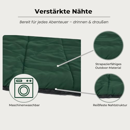 EpicRove Hundedecke für unterwegs wasserdicht – rutschfeste Hundematte 110×68 cm, waschbar Hundebett – Outdoor, Reise & Auto‑Kofferraum Komfortkissen für Hunde & Katzen (Grün)