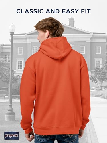 Image of JanSport NCAA Officially Licensed Rival Hoodie, Long Sleeve Unisex Sweatshirt, Cotton-Polyester Blend, Double-Layered Hood