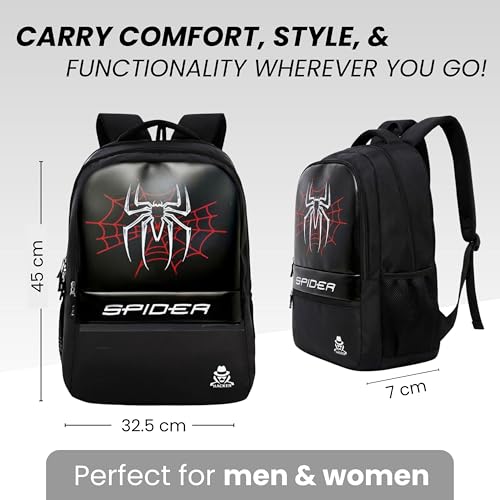 Image of HACKER Laptop Backpack for Men & Women | Stylish & Printed Backpack | Durable School, College & Office Bag | Spacious Travel Backpack with Padded Laptop Compartment & Adjustable Straps