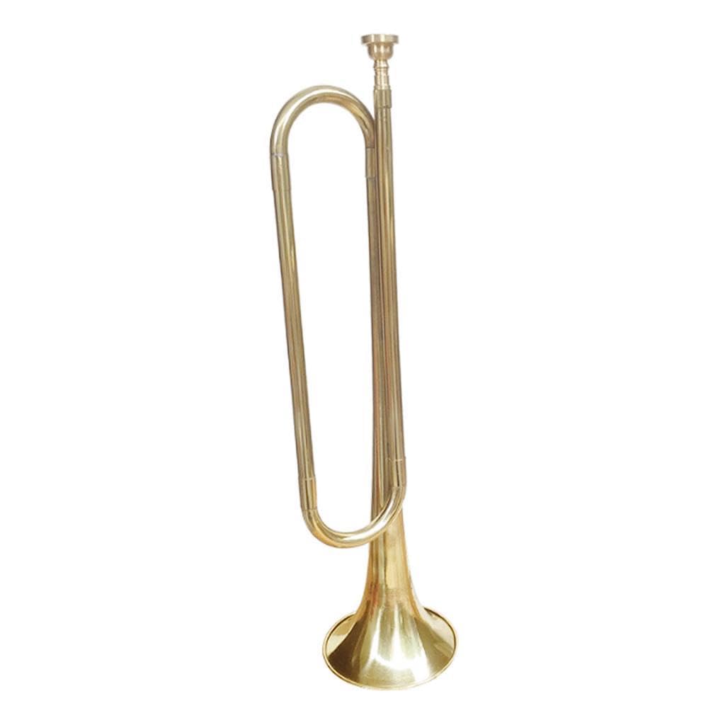 LOVIVER BB Bugle Brass Cavalry Instrument de musique avec gants pour orchestre Parties professionnelles
