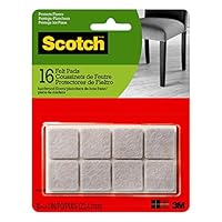Scotch Filzpads, rund, braun, 2,5 cm Durchmesser, 16 Pads/Packung (SP821-NA)