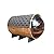 TaTalife Outdoor Panoramic Barrel Sauna, 6-8 People Red Cedar Steam Sauna, Garden Traditional Wooden Saunas with Canopy, 6KW TOULE Heating Furnace, Rocks, Water Bucket, Spoon, Light