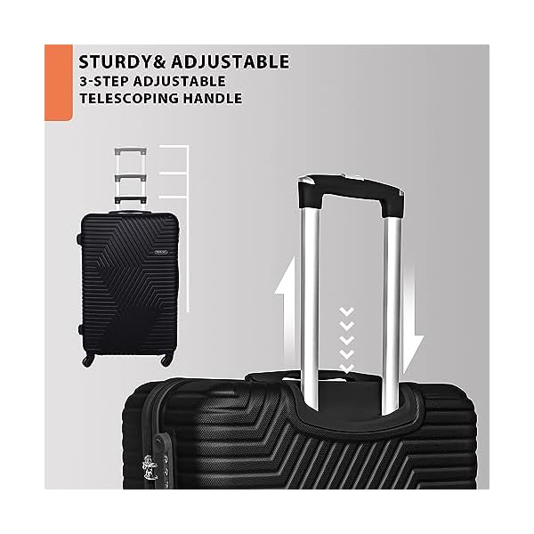 TravelWay-Suitcase-Luggage-28-Inches-for-30kg-HardSide-Luggage-for-Travel-Lightweight-ABS-Material-with-4-Wheels-Spinner-28-Inch-71-cm-Black TravelWay Suitcase Luggage 28 Inches for 30kg - HardSide Luggage for Travel - Lightweight ABS Material with 4 Wheels Spinner (28 Inch (71 cm), Black)