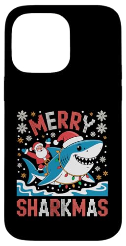 Merry Sharkmas AO[Z[^[ T^ CfBO V[N Cgt X}zP[X iPhone 14 Pro Max p