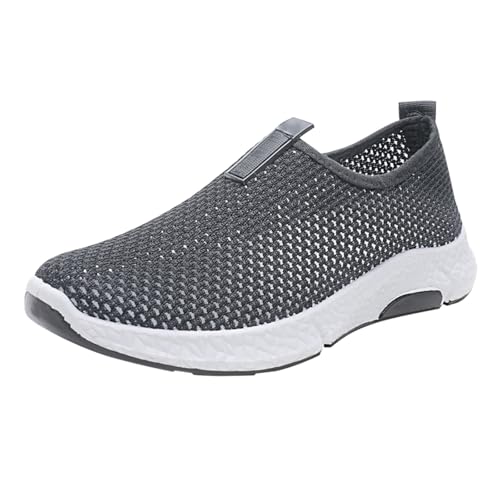 Generisch Zapatos casuales para hombre de malla plana, zapatos de correr transpirables de malla ahuecada, zapatos deportivos, pies anchos, zapatos de trabajo, zapatos de trabajo antideslizantes para