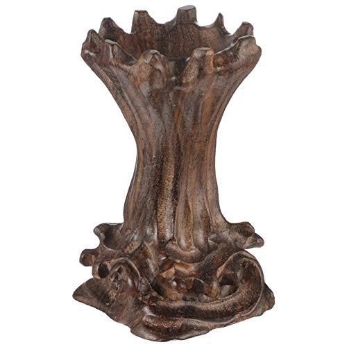 EXCEART Round Wood Base for Crystal Ball Vase Fish Tank Home Decor