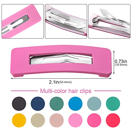 24 pinzas de cabello multicolor de acrílico y metal miniatura 2