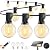 240FT Solar String Lights Outdoor Waterproof with Remote, G40 Solar Powered String Lights with 80+3 LED Shatterproof Bulbs, Dimmable Solar Patio Hanging Lights for Outside Backyard Party