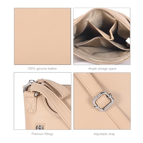 Image of Leather Crossbody Bags for Women - Ladies Sling Handbags - Medium Cross body Purses Handbags - Purses For Women